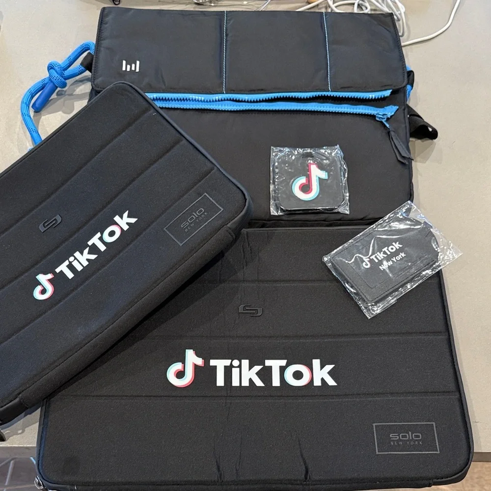 Solo Black Tablet Sleeve and travel bag with TikTok Design